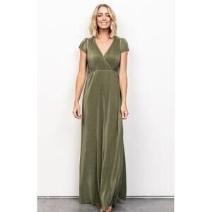 Baltic Born Athena Pleated Maxi Dress‎ Size Medium NWT